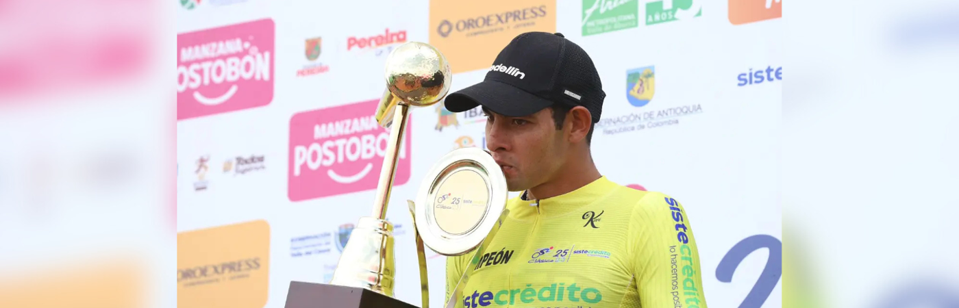 Diego Camargo, ciclista campeón del Clásico RCN 2025. /FOTO: CORTESÍA CAMILA DÍAZ RCN RADIO
