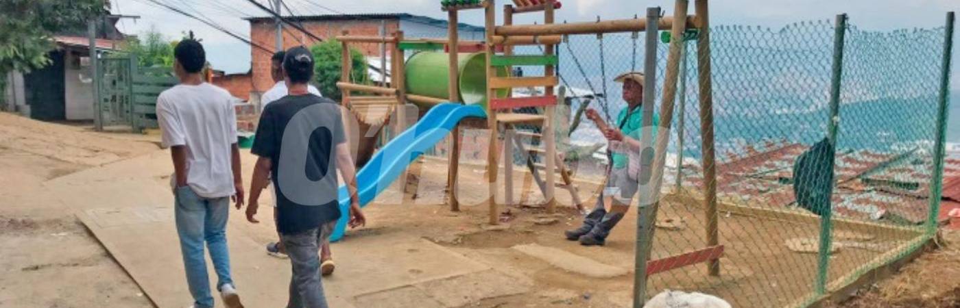 Parque donde se encontraba jugando el menor antes de la emergencia. FOTO: LAURA ROSA JIMÉNEZ VALENCIA
