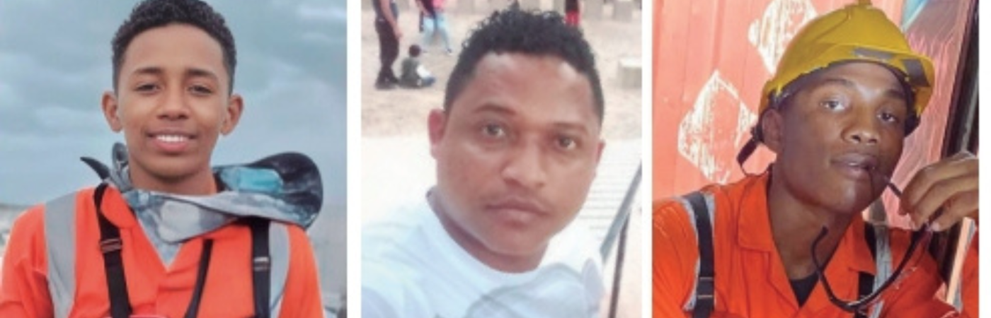 Manuel Bello (izq.), Luis Esneider Suárez (centro) y Jaider Chaverra (der.)./FOTOS: CORTESÍA