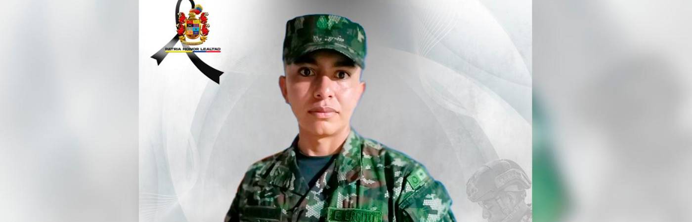 Jhoan Camilo Sanabria Mendoza era el nombre del soldado fallecido. FOTO: @Ejercito_Div7