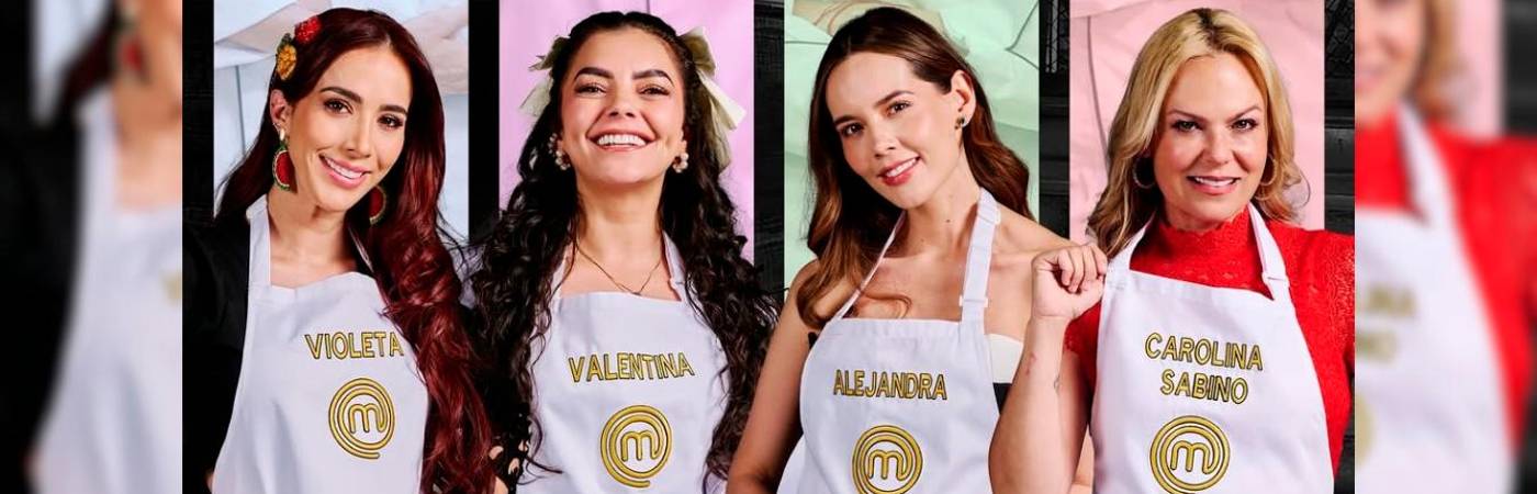 Violeta Bergonzi (izq.), Valentina Taguado, Alejandra Ávila y Carolina Sabino (der.) son las finalistas de MasterChef Celebrity 2025. FOTO: INSTAGRAM @masterchefcelebrityco