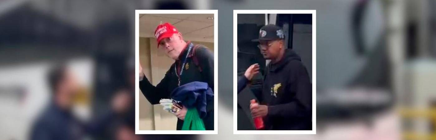 El hombre deportado por amenazas (izq.) y el influencer expulsado (der.) fueron enviados a la ciudad de Miami. FOTO: CORTESÍA MIGRACIÓN COLOMBIA