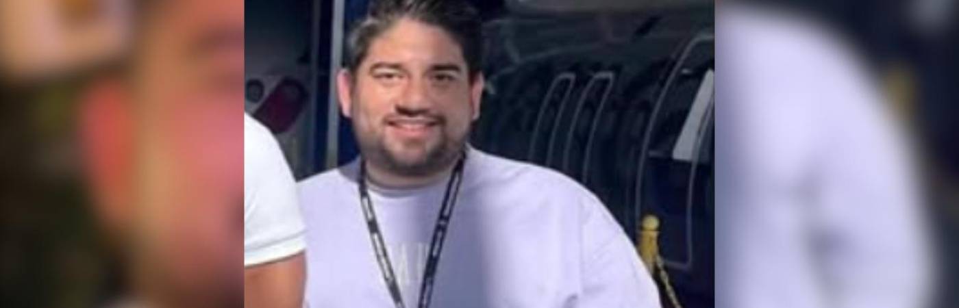 Él era Eric Gutiérrez, auxiliar de vuelo desaparecido en Medellín. FOTO: TOMADA DE REDES