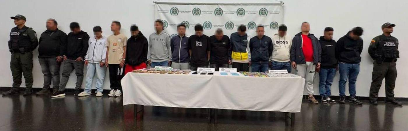 Entre los hombres se encontrarían cuatro de los cabecillas. FOTO: ALCALDÍA DE MEDELLÍN