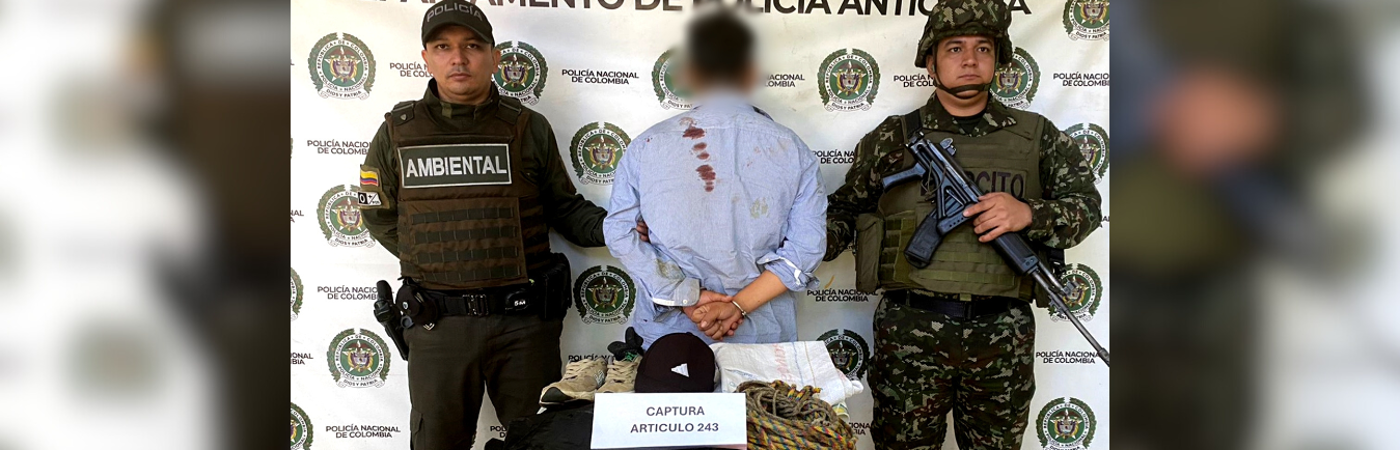 Captura abigeato. /FOTO: POLICÍA ANTIOQUIA