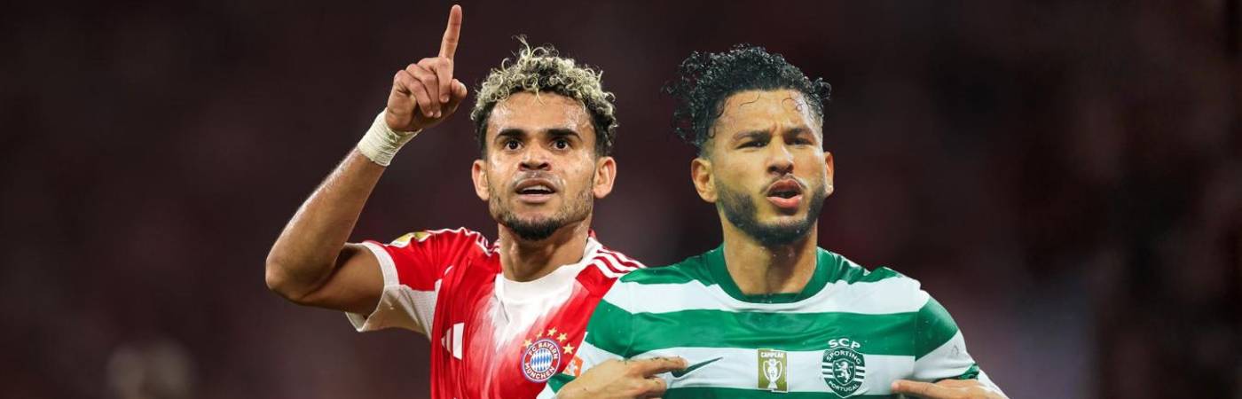 Luis Díaz (izq.) y Luis Suárez (der.) son los únicos representantes de Colombia en los cuartos de la Champions. FOTOS: GETTY