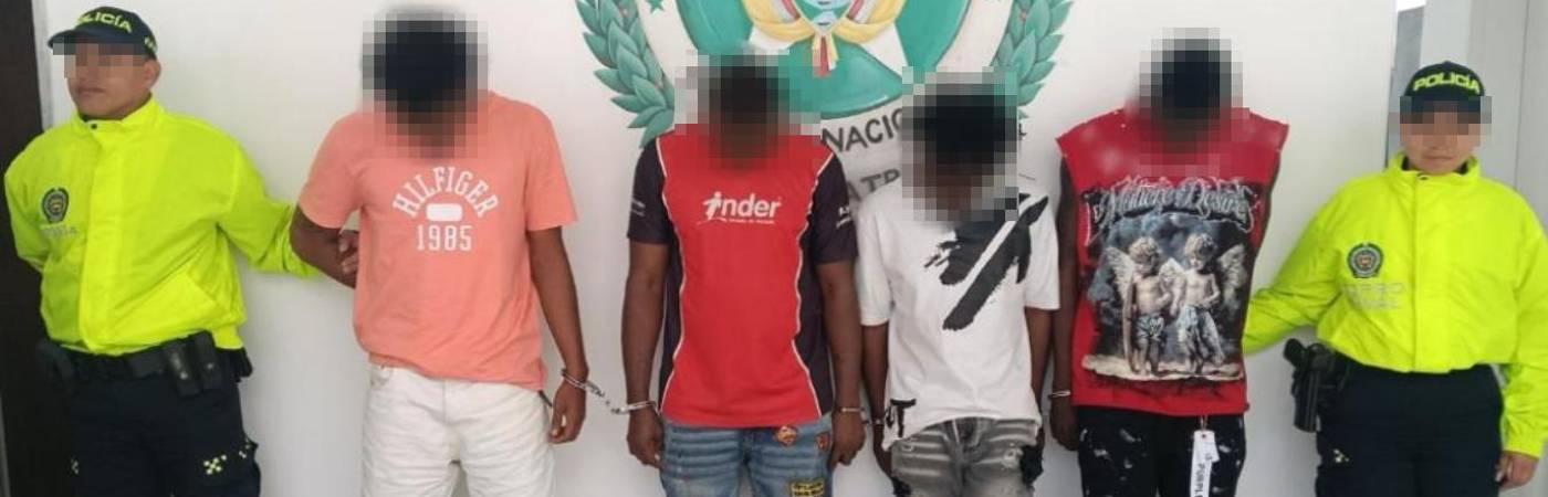 Los hombres tenían antecedentes por hurto y homicidio. FOTO: POLICÍA 