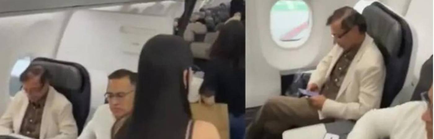 El expresidente viajó a México en medio de la polémica generada por su inclusión en la Lista Clinton y la decisión de Avianca de no transportarlo. FOTO: CAPTURA DE VIDEO