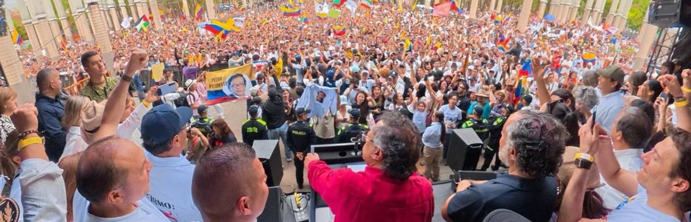 Así fue el evento del 1.° de mayo en Medellín. FOTO: TOMADA DE X @gustavopetro