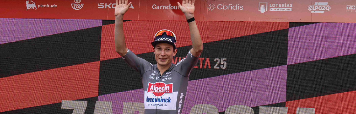 Jasper Philipsen, ganador de la etapa 8 Vuelta a España. /FOTO: X @ALPECINDCK