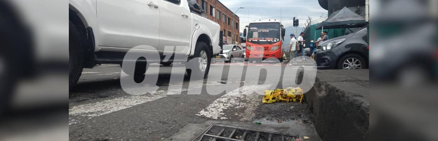 En este lugar fue donde cayó herido el hombre. FOTO: GUILLERMO OSPINA