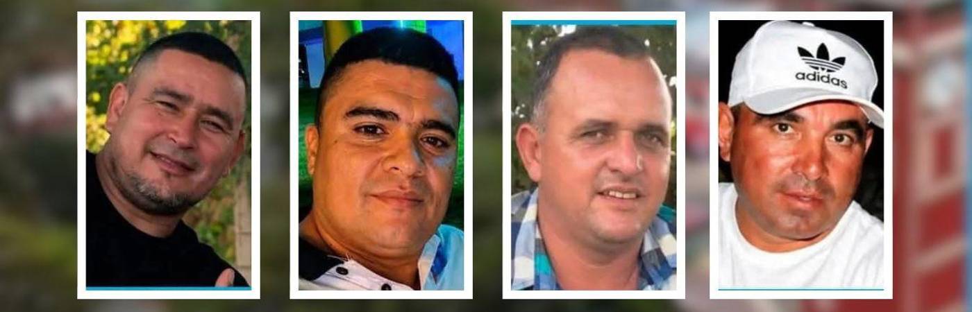 Ofeiner de Jesús Munera Corrales, Jairo Andrés Vasco Hurtado, Rubiel Antonio Cardona Rojas y Cristian Javier Medina. FOTO: @CARTAGOALDIA