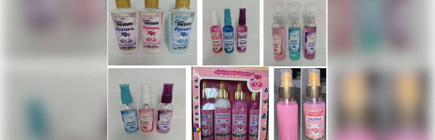 Esta es parte de la imagen de referencia que usa el Invima para alertar sobre presunta falsificación de productos de la marca Arrurrú. FOTO: INVIMA