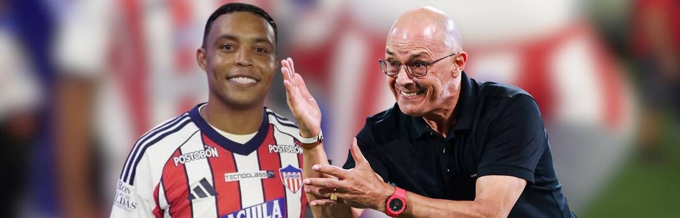 Alfredo Arias (der.) y Luis Fernando Muriel (izq.). FOTO: MANUEL SALDARRIGA Y @JUNIORCLUBSA