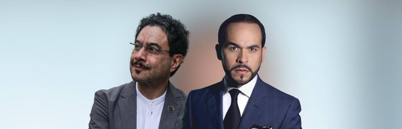 Iván Cepeda, candidato del Pacto Histórico, y Abelardo de la Espriella, del movimiento Defensores de la Patria. FOTO: TOMADAS DE REDES SOCIALES