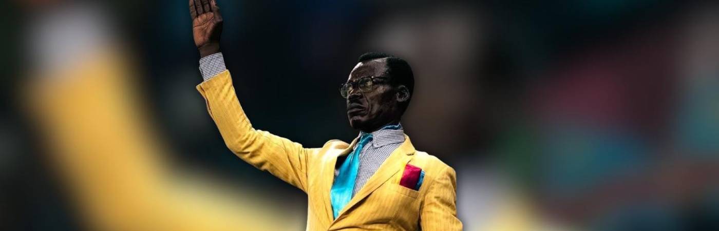 Él es Michel Kuka Mboladinga, más conocido como Lumumba Vea entre la afición de República Democrática del Congo. FOTO: TOMADA DE INSTAGRAM LUMUMBAVEAOFFICIEL