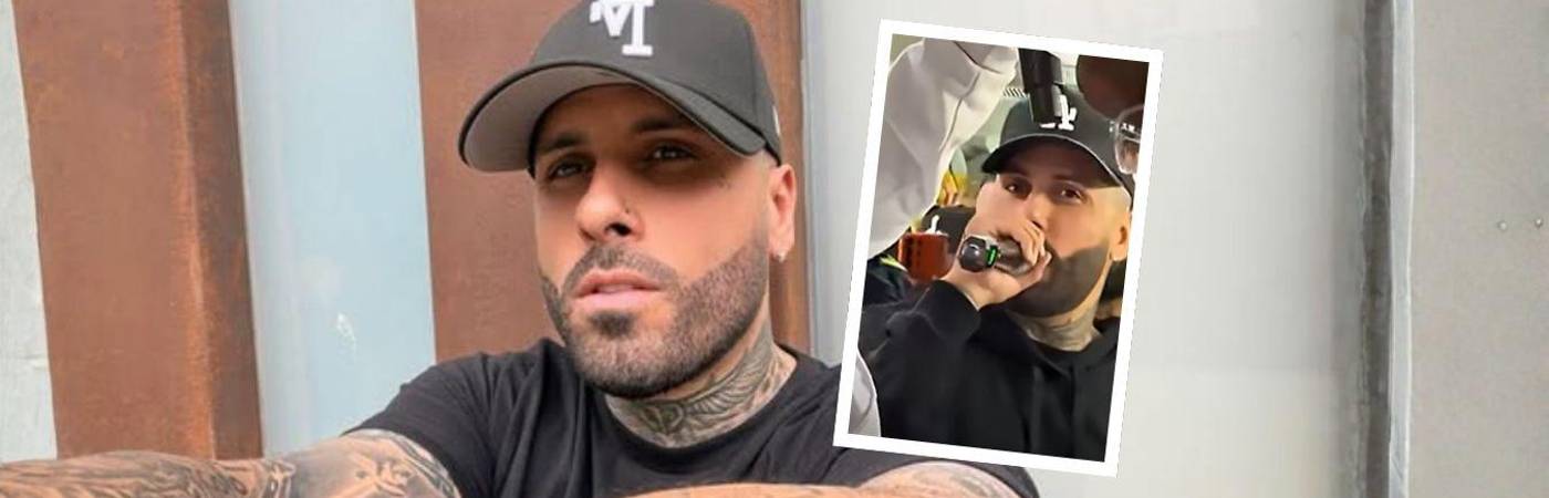El artista iba de camino a una rueda de prensa; algunos seguidores lo acompañaron. FOTOS: INSTAGRAM @NICKYJAM Y CAPTURA DE VIDEO @LARAZONOFICIAL