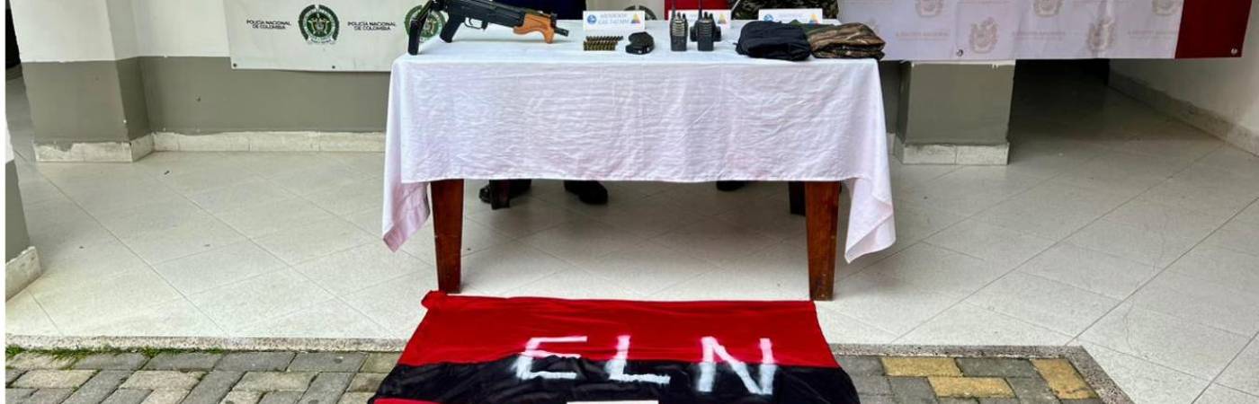 Material incautado perteneciente al Eln. FOTO: CORTESÍA EJÉRCITO