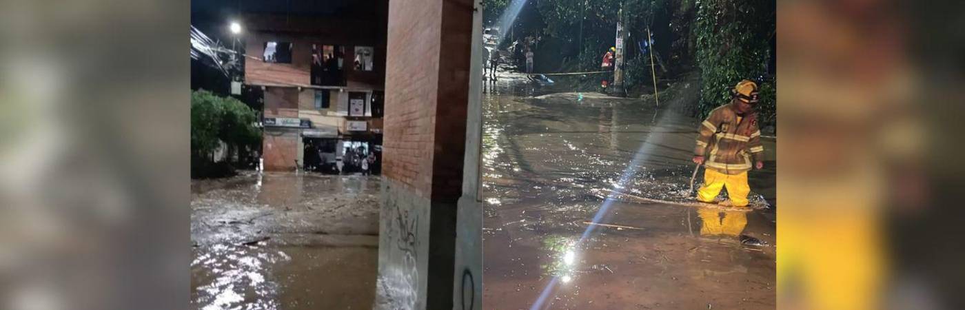 Valadares tuvo varios sectores inundados por taponamiento de alcantarillas. FOTOS: ALCALDÍA DE BELLO Y COMUNICADOSMEDELLIN