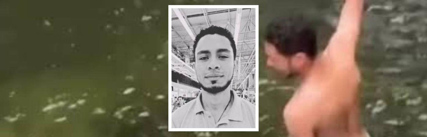 En la búsqueda participaron amigos y familiares de Abraham Gil, el hombre de 23 años que se ahogó. FOTOS: X @THESHPADRESFAN
