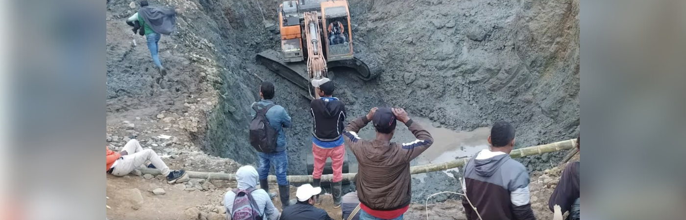 Búsqueda de mineros desaparecidos en Santander de Quilichao. /FOTO: REDES SOCIALES