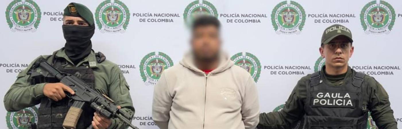 Captura de alias Duber, señalado cabecilla del grupo delincuencial La Libertad. FOTO: POLICÍA METROPOLITANA DEL VALLE DE ABURRÁ 