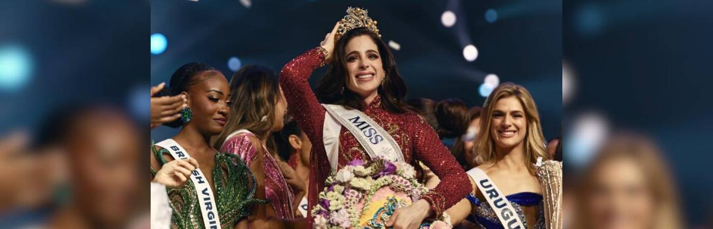 Ella es Fátima Bosch (medio), la nueva Miss Universo 2025. FOTO: INSTAGRAM @missuniverse