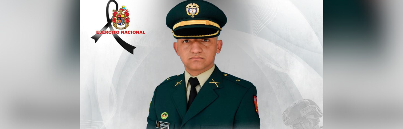Él era el subteniente Jhonatan Monsalve Moreno. /FOTO: CORTESÍA EJÉRCITO NACIONAL