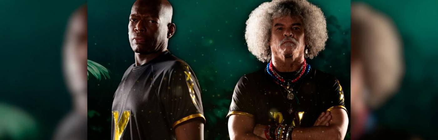 El Tino Asprilla y el Pibe Valderrama. /FOTO: INSTAGRAM @desafiocaracol