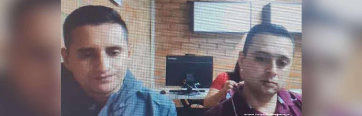 Ellos son los patrulleros Jhon Edison Ramírez Cardona y Diego Alejandro Sánchez Giraldo. /FOTO: CORTESÍA