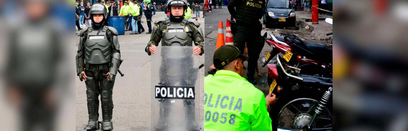 Hasta la Unidad de Diálogo y Mantenimiento del Orden (UNDMO) participó en el operativo. /FOTO: POLICÍA NACIONAL