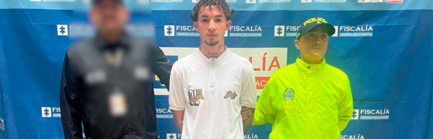 Juan Esteban Vargas Guzmán tras ser capturado por el CTI de la Fiscalía y la Policía. /FOTO: CORTESÍA