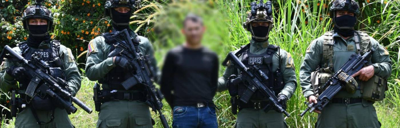 Alias Machín Viejo tras ser capturado por la Policía en Anorí. FOTO: POLICÍA NACIONAL