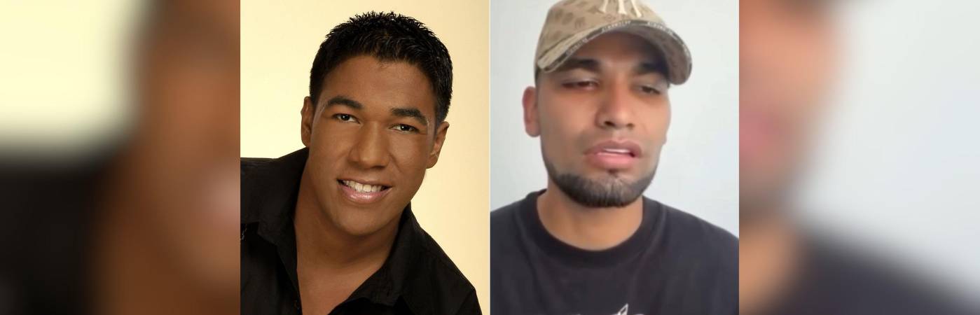 El fallecido Kaleth Morales y Jesús Eduardo Otero Arévalo, quien aseguraba ser su hijo. FOTOS: REDES SOCIALES Y CAPTURA DE VIDEO