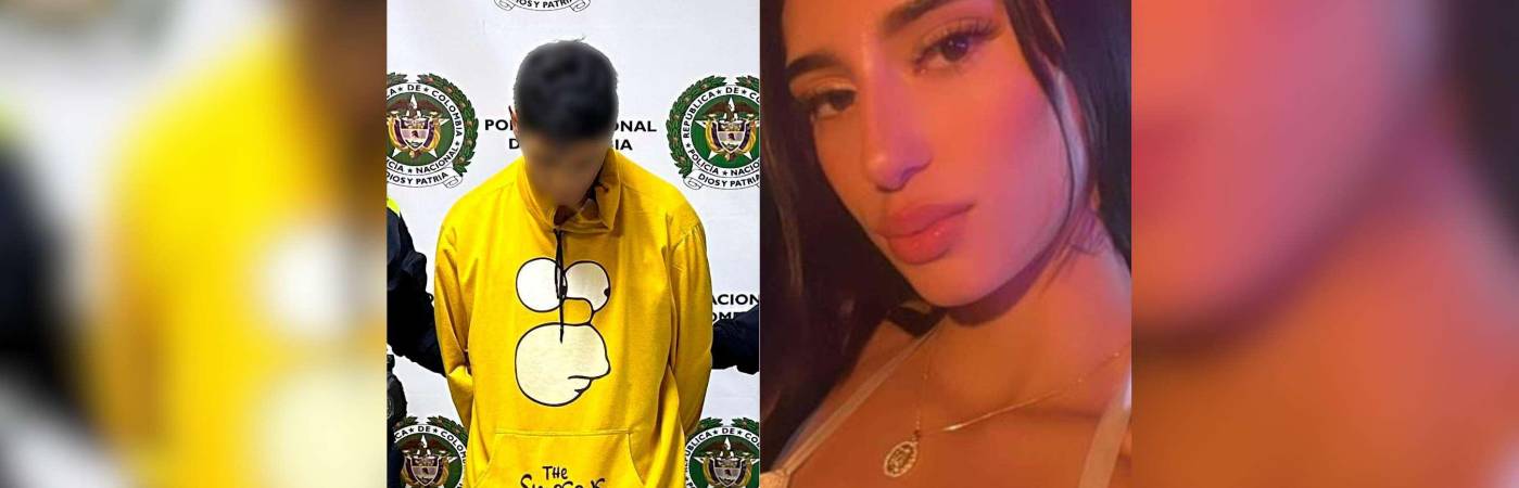 El sujeto tras ser capturado y la víctima, Anlly Tatiana Vélez Giraldo. / FOTOS: CORTESÍA Y REDES SOCIALES