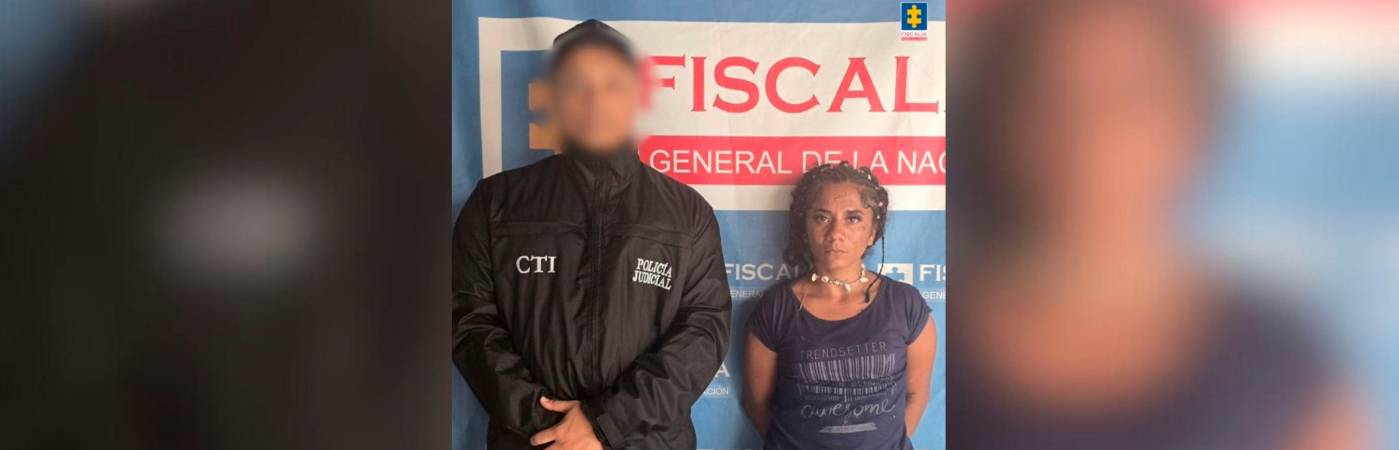 Yulieth Andrea Hernández Bedoya tras ser capturada. /FOTO: CORTESÍA