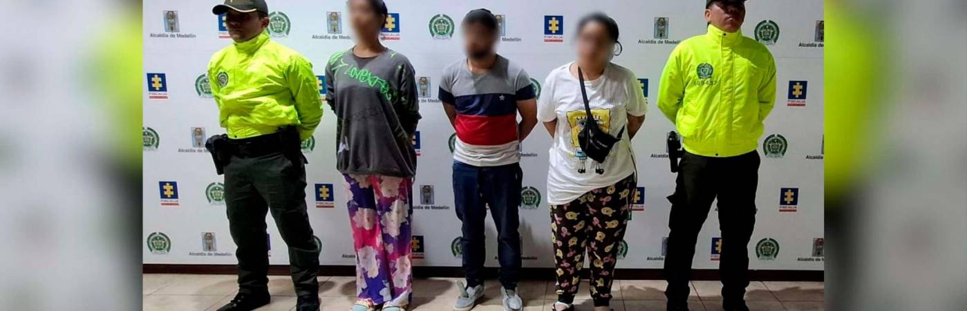 Los capturados. /FOTO: POLICÍA NACIONAL