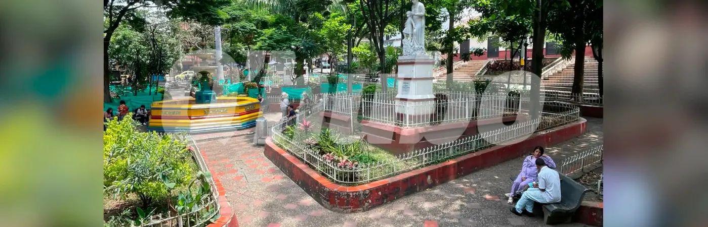 Este es el parque de Copacabana, norte del Valle de Aburrá, donde ocurrió la riña. /FOTO: SINDY VALLE