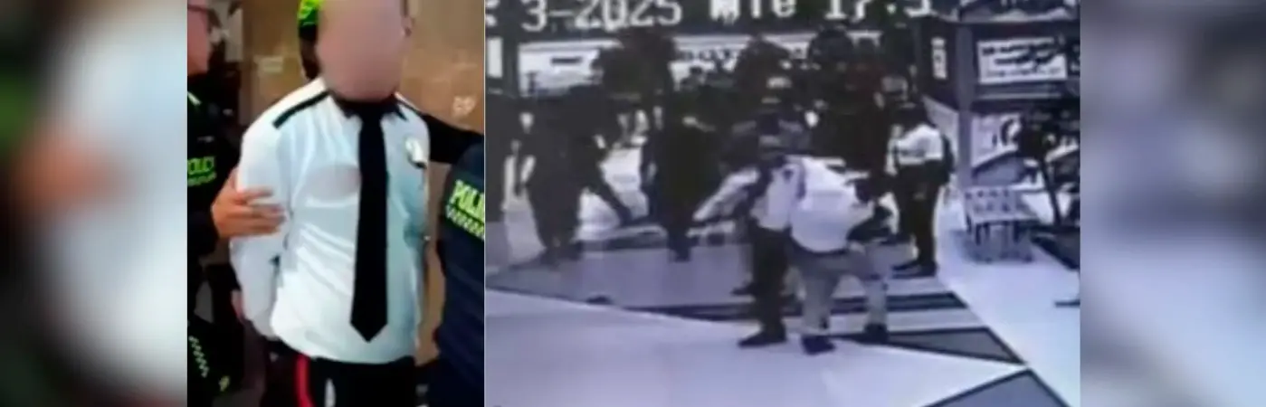 El vigilante fue capturado instantes después de la pelea que dejó a un hombre muerto. /FOTO: CORTESÍA