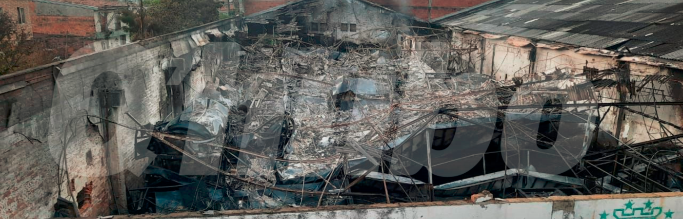 Así se ve la bodega tras el incendio. /FOTO: CORTESÍA 