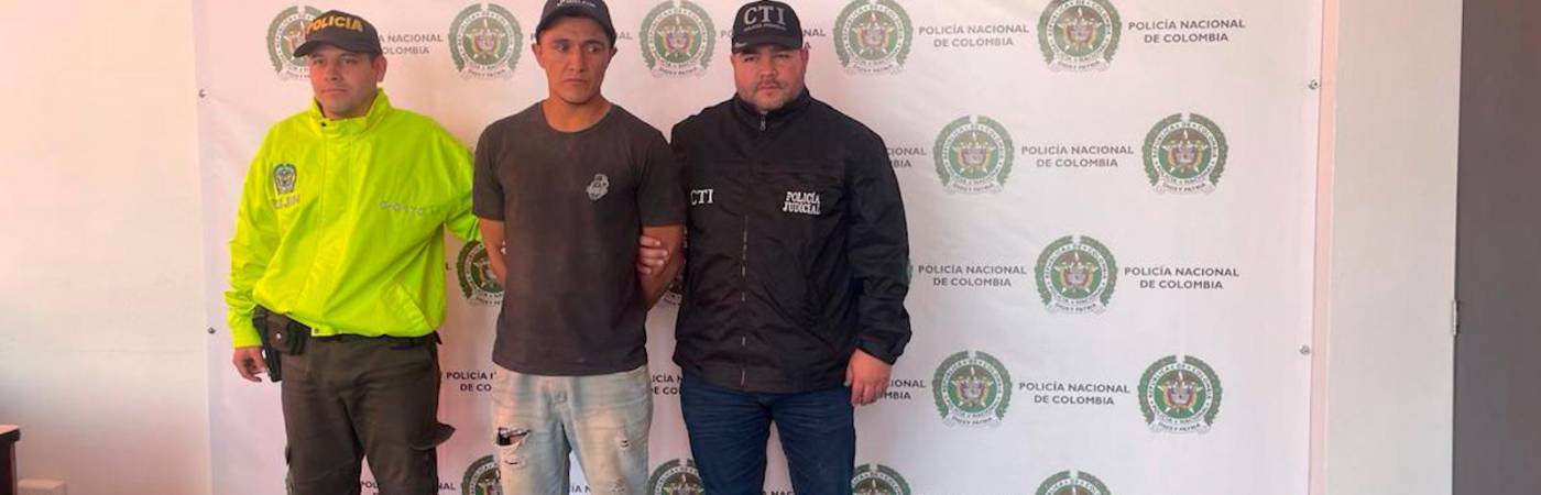 Giovanny Alexánder Castellanos Castiblanco cuando fue capturado. /FOTO: CORTESÍA