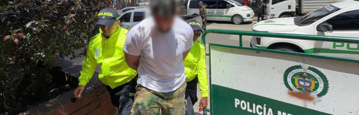 El Francés cuando llegaba a la sede de la Sijín en Medellín. FOTO: POLICÍA NACIONAL