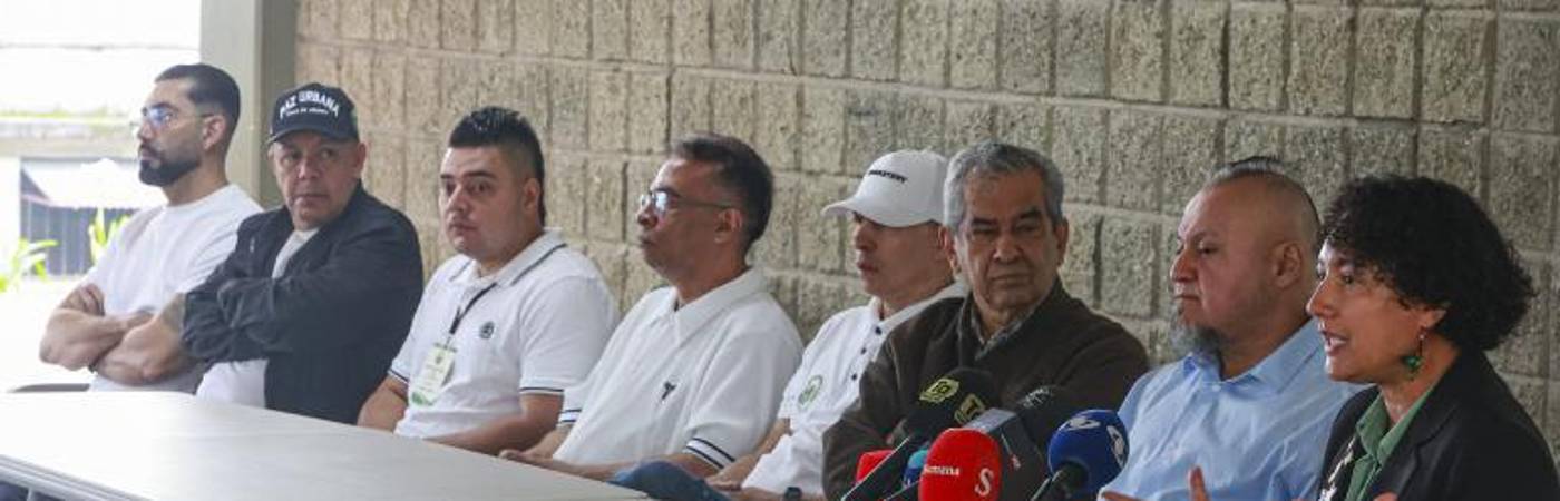Los cabecillas miembros de la Mesa de paz hablaron desde la Cárcel de Itagüí sobre resolución de la Fiscalía. FOTO: MANUEL SALDARRIAGA