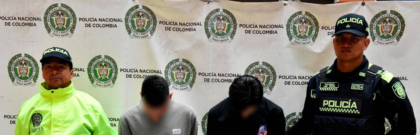 Los capturados. /FOTO: POLICÍA NACIONAL