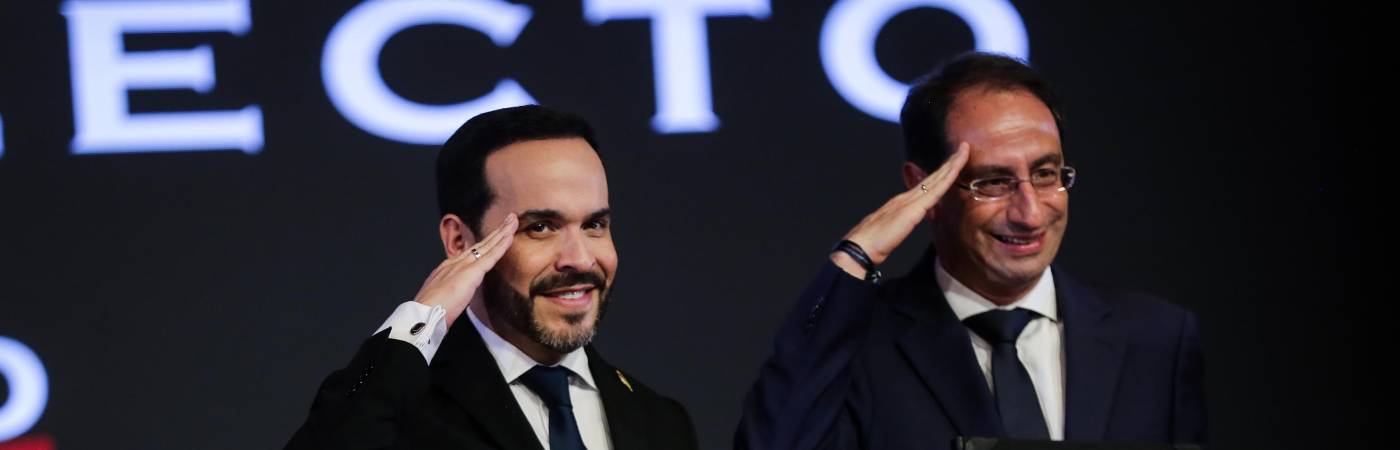 Abelardo De La Espriella y José Manuel Restrepo fueron acreditados como presidente y vicepresidente de la República de Colombia para el periodo constitucional 2026–2030. FOTO: CATALINA OLAYA - COLPRENSA