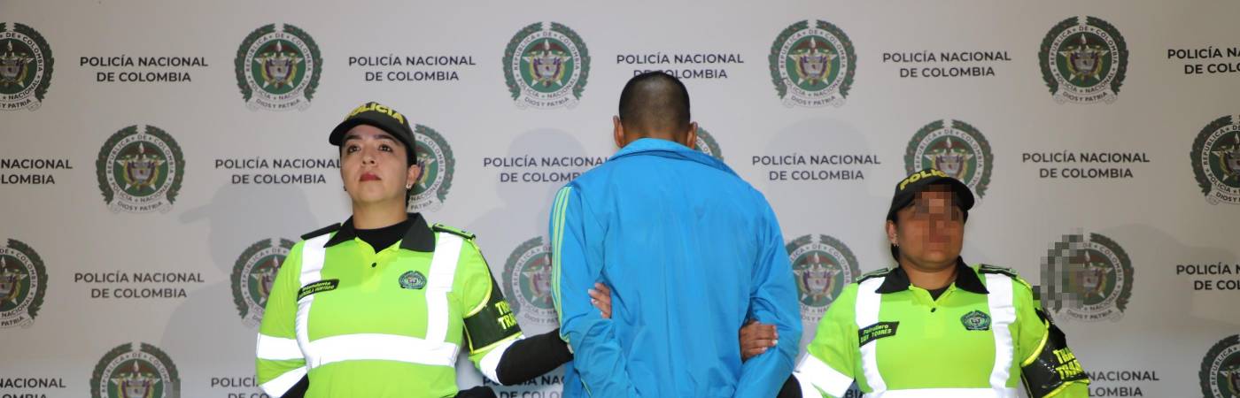 Presunto responsable del homicidio de Daniela Mendivelso Zuluaga. FOTO: CORTESÍA SECRETARÍA DE SEGURIDAD DE MEDELLÍN