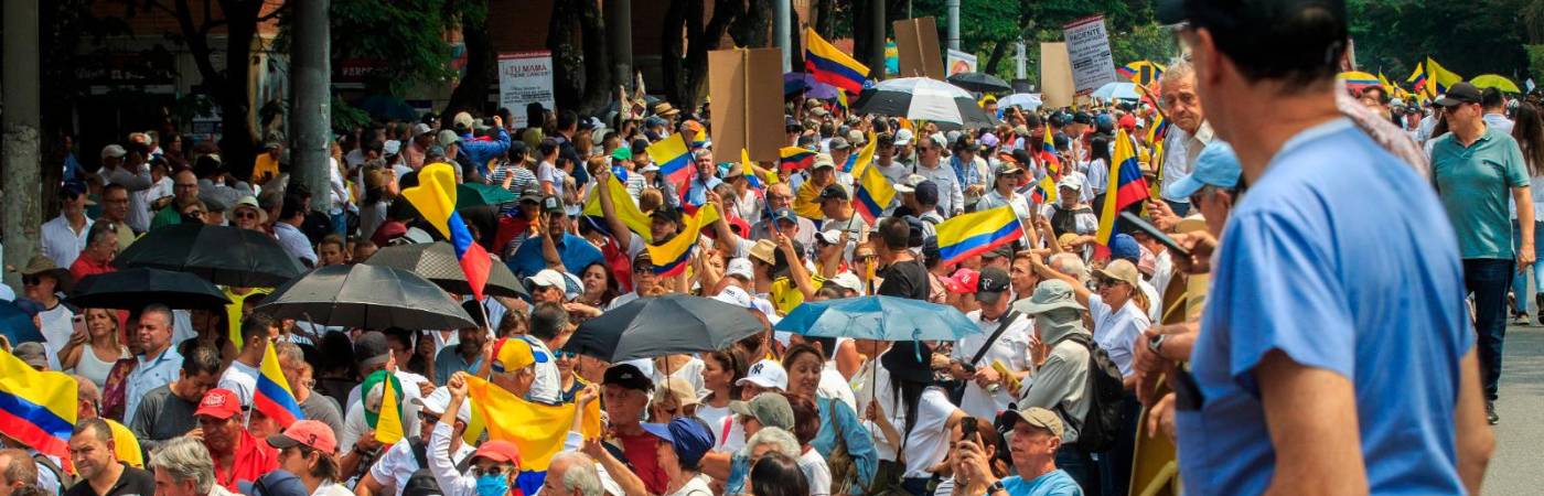 EN FOTOS: Marcha contra el Gobierno Petro se vivió sin alteraciones en Medellín