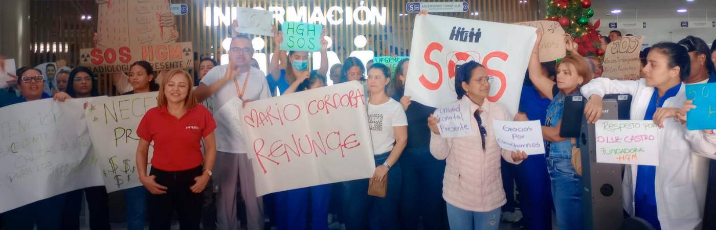 Así recibieron a Federico Gutiérrez en el Hospital General. /FOTO: MANUEL SALDARRIAGA. 