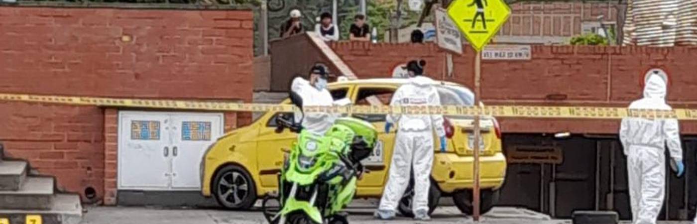 Asesinato de taxista en el barrio El Naranjal de Medellín. /FOTO: DENUNCIAS ANTIOQUIA