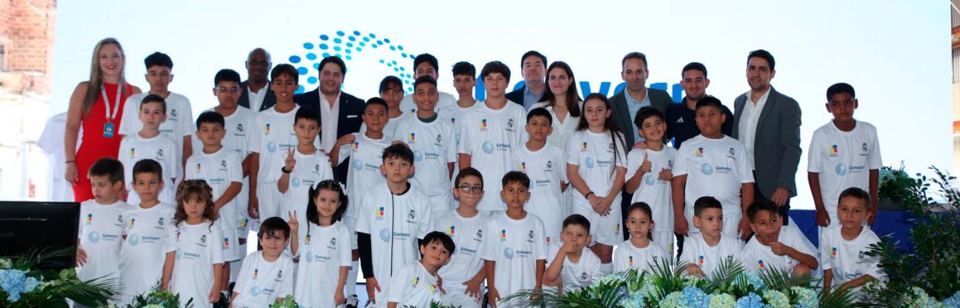 EN FOTOS: La Fundación Real Madrid inauguró una nueva Escuela Sociodeportiva en Itagüí